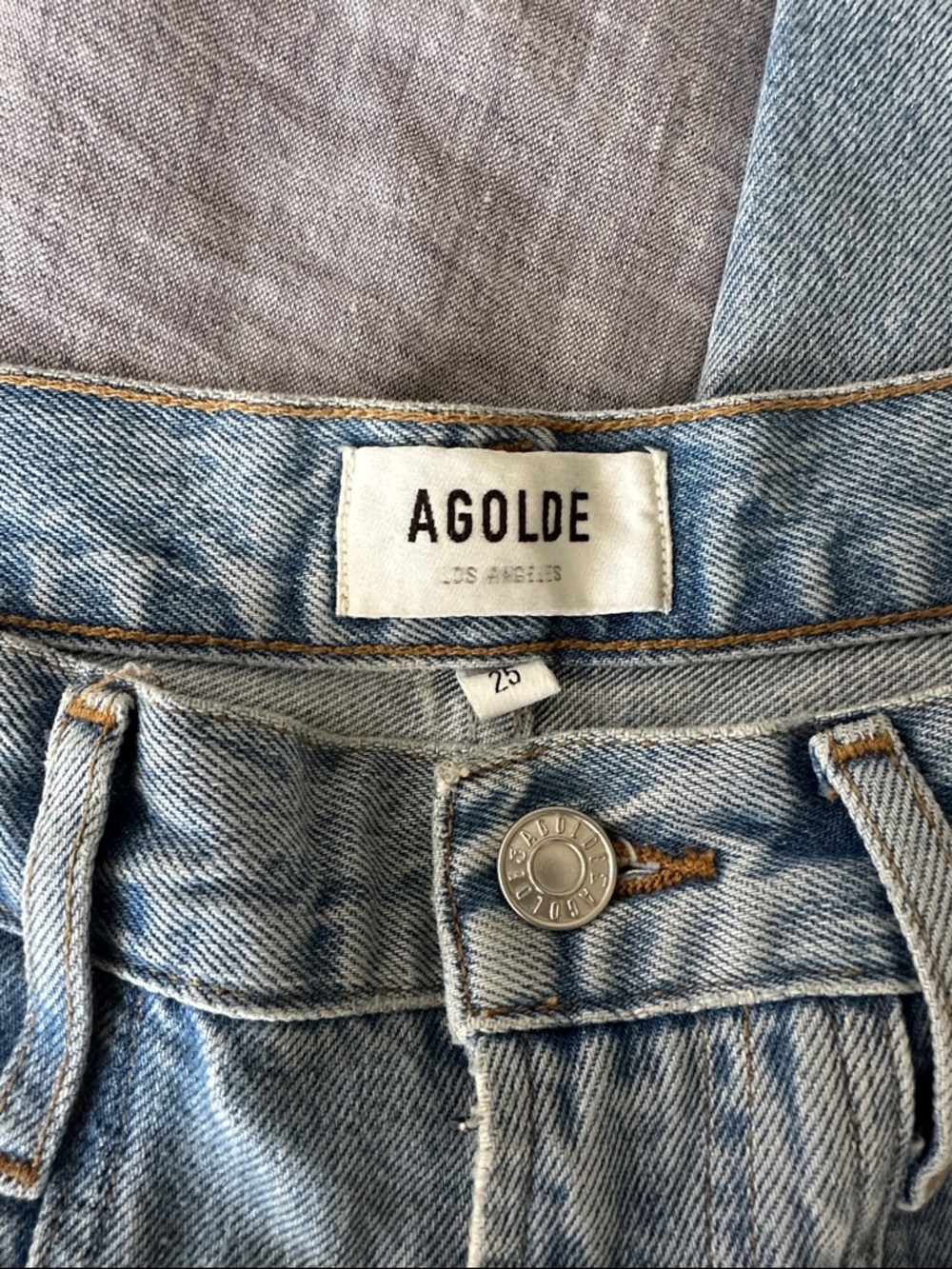 AGOLDE Light Blue Straight-Leg Cooper Jeans - Picture 4 of 6